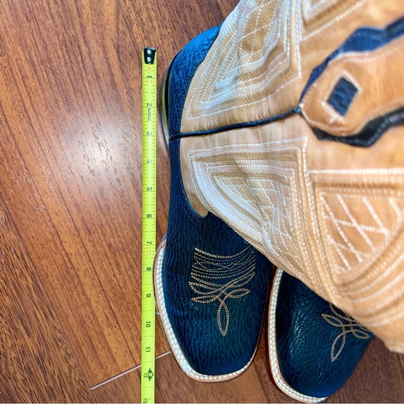 JOHN B. STETSON MEN'S BILLINGS BROWN SHARK SQUARE TOE BOOT 9 1/2 EE - Picture 14 of 16